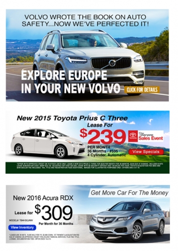 Volvo of Wellesley - Expressway Toyota - Acura of Boston Banner Ads